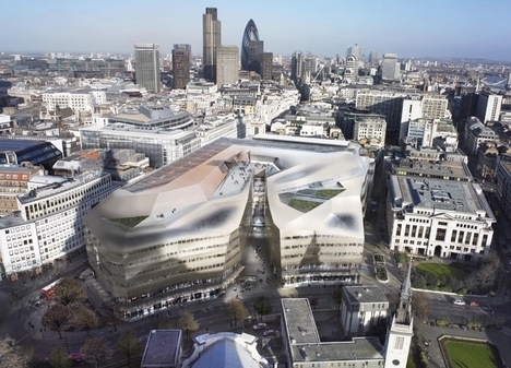 Ateliers Jean Nouvel, Paris, Sidell Gibson Architects, London, One New Change, Geschftszentrum von Nouvel in der City of London, St. Pauls Cathedral, Bank of England