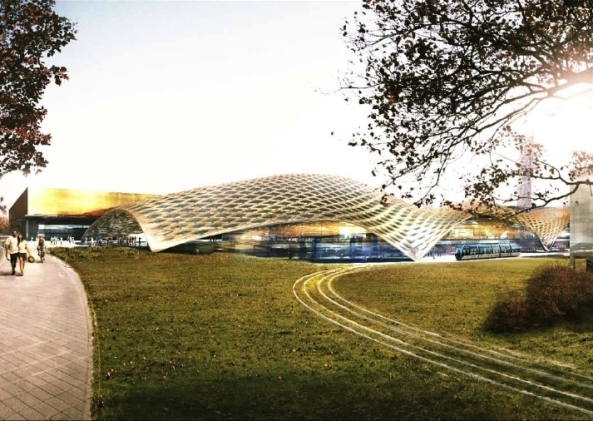 Wettbewerb fr den Neuen Messepark Luxemburg/ Bahnhof Luxemburg-Kirchberg entschieden, SteinmetzDeMeyer architectes urbanistes, Pohl Architekten, Knippers Helbig Advanced Engineering, Ingenieurbro Hausladen, Architecture et Environnement, Massimiliano Fuksas Architecture, Simon & Christiansen Engineering, Felgen Engineering, Moreno Architecture, OAB_Office of Architecture, Carlos Ferrater, InCA ingnieurs, PGI Engineering