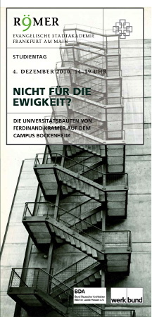 Tagung in Frankfurt zu Kramers Uni-Bauten
