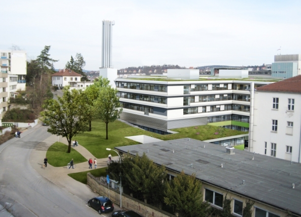 Baufortschritt am Olgahospital in Stuttgart