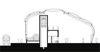 Bahnstation von Grimshaw in Newport