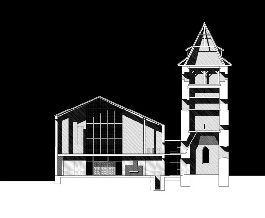 Kirchenumbau von Peter Krebs in Mögglingen