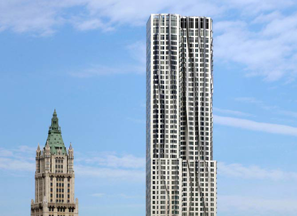 New York, Frank Gehry, Spruce Street, Beekman, Hochhaus, Skyscraper, Wolkenkratzer, Lower, Manhattan, Ourousoff, Apartment